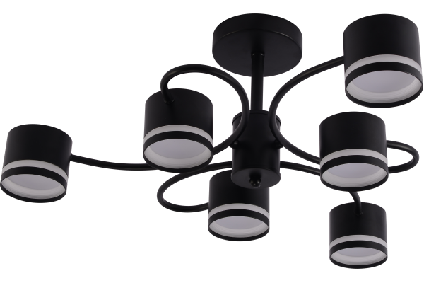 Люстра Schaffner Unione 4495-6, цвет черный, 6хGX53/15Вт