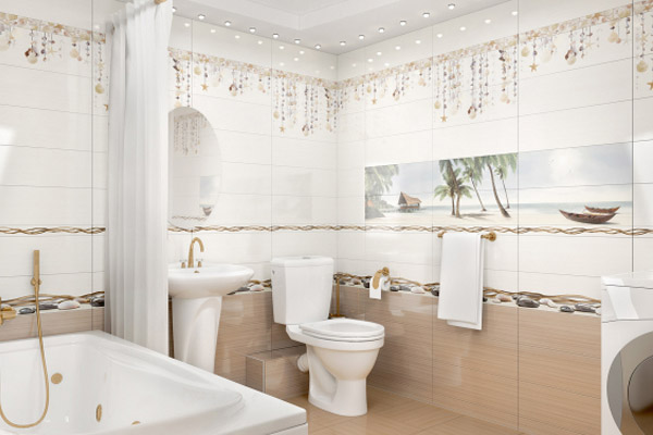 Ванная комната в частном доме - 19