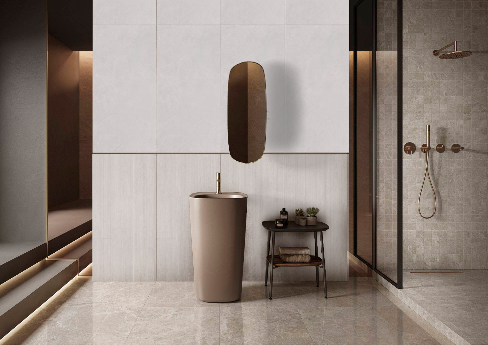 Ванная комната в частном доме - 22