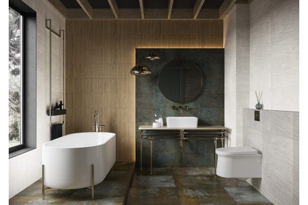 Дизайн современной ванной с окном