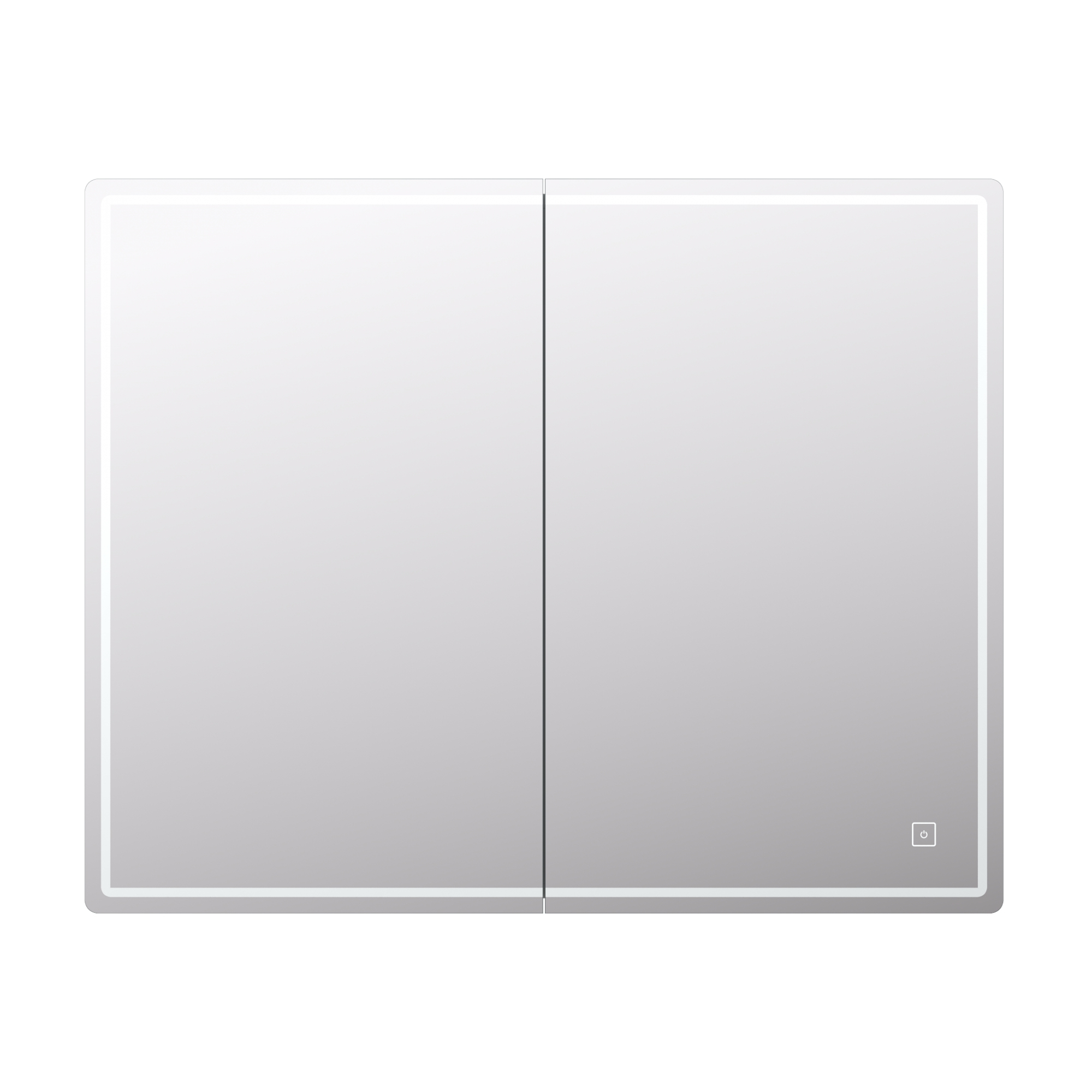 Шкаф зеркальный подвесной elmer с подсветкой 80х80 см цвет белый