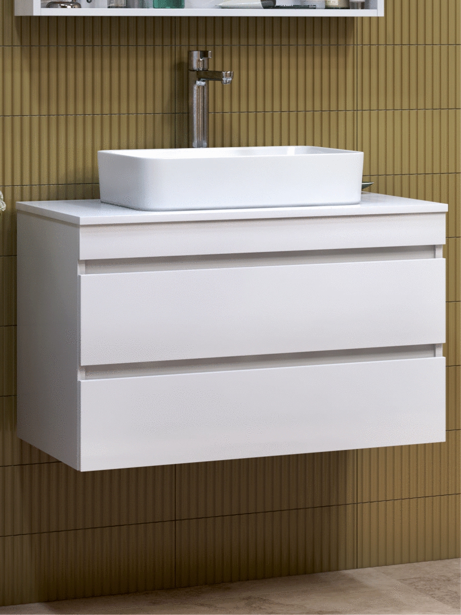 тумба под раковину подвесная vigo cosmo 60 см цвет белый