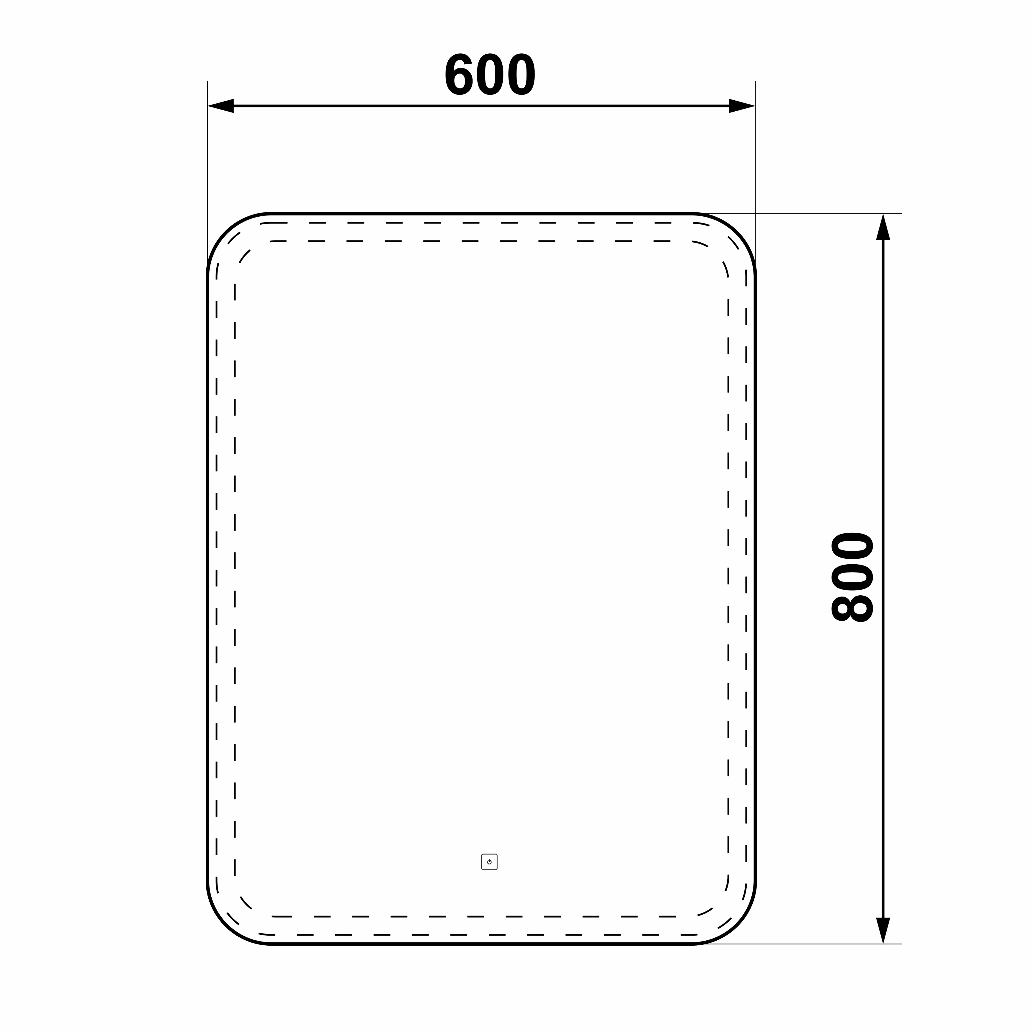 Зеркало шкаф elliott led 600х800 правый с розеткой