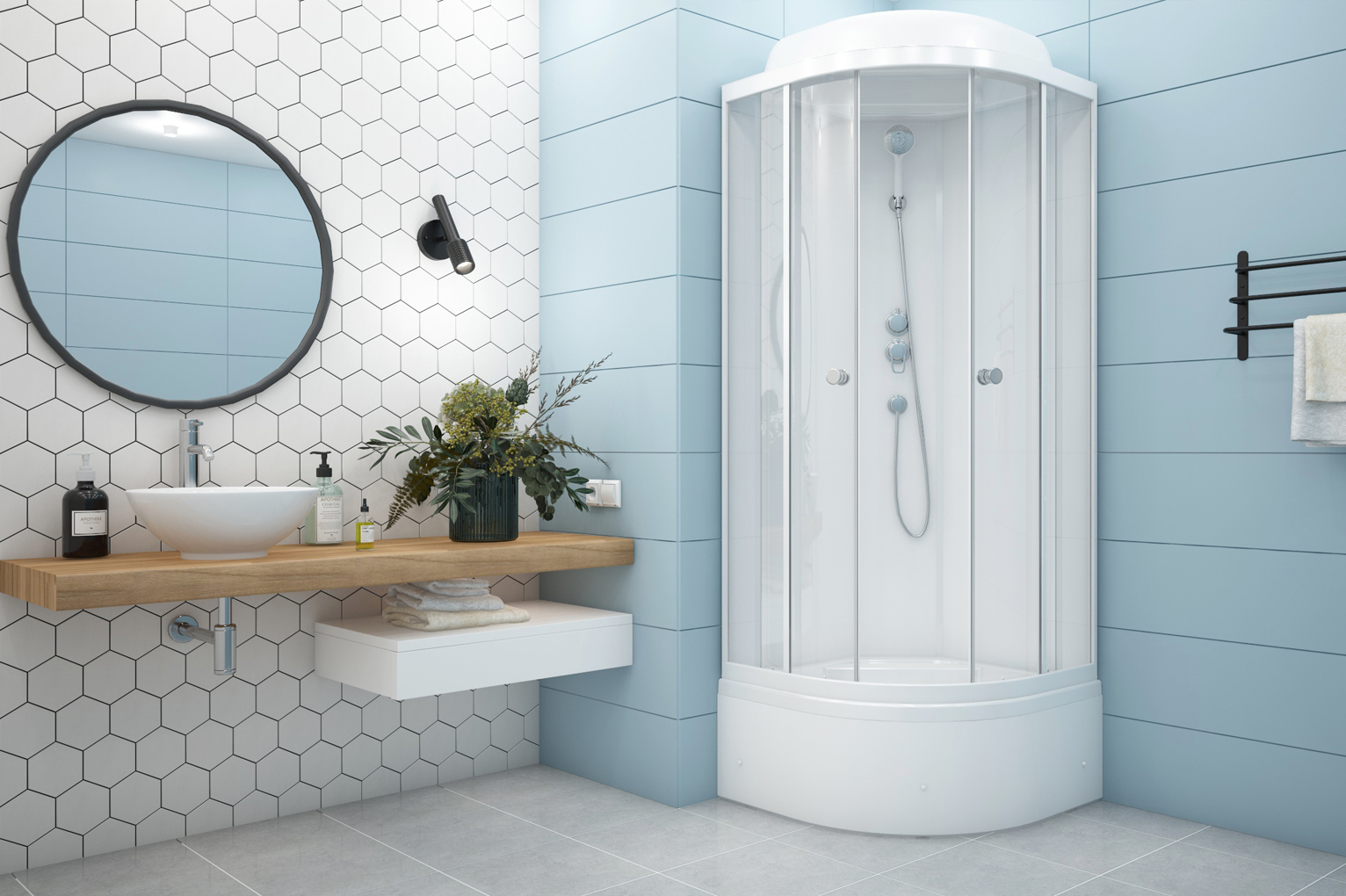 душевая кабина метакам 80х80 квадрат 4 стенки