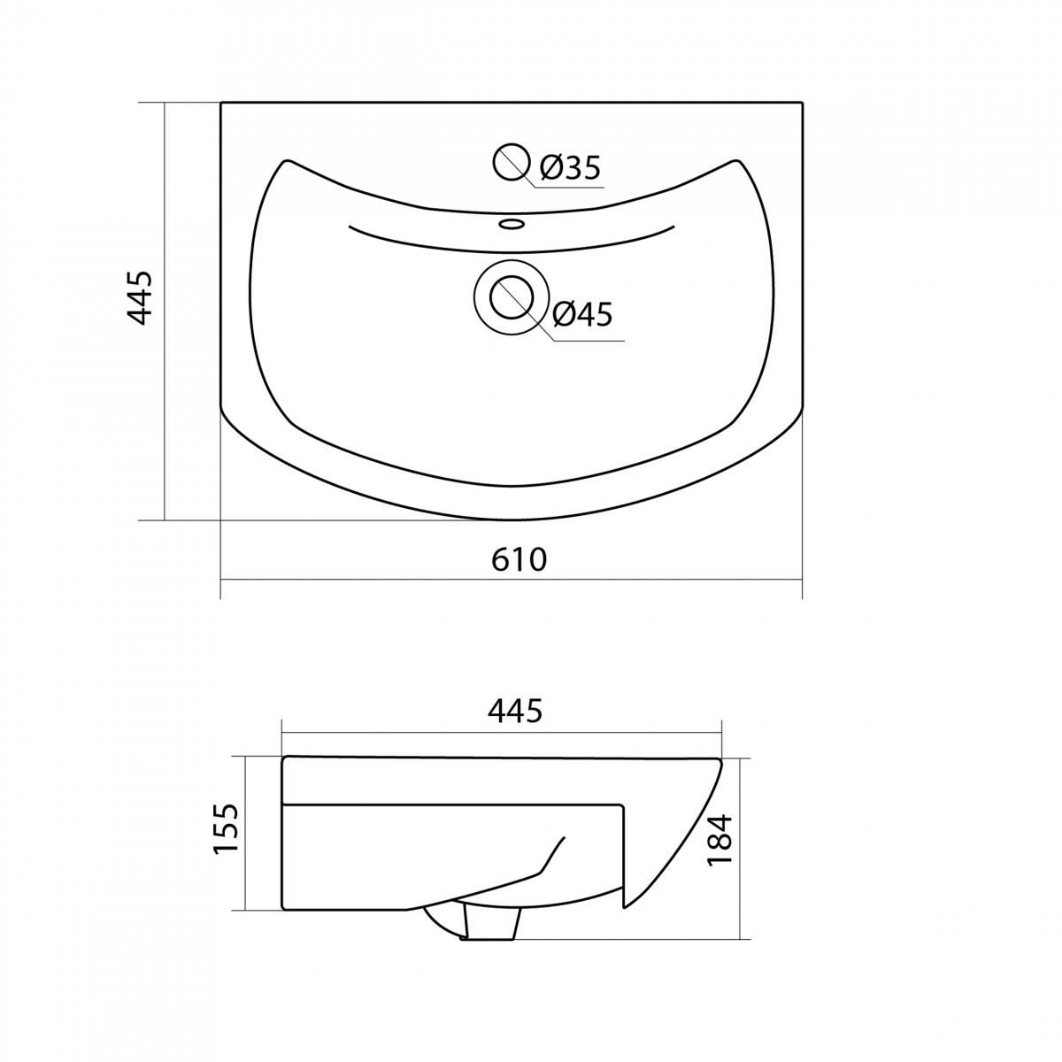 Раковина Santek Балтика 60 купить по цене 2 787 руб в интернет магазине ...
