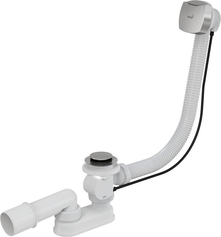 Сифон для ванны Alca Plast,автомат, хромированный, A51CR, квадратный ...