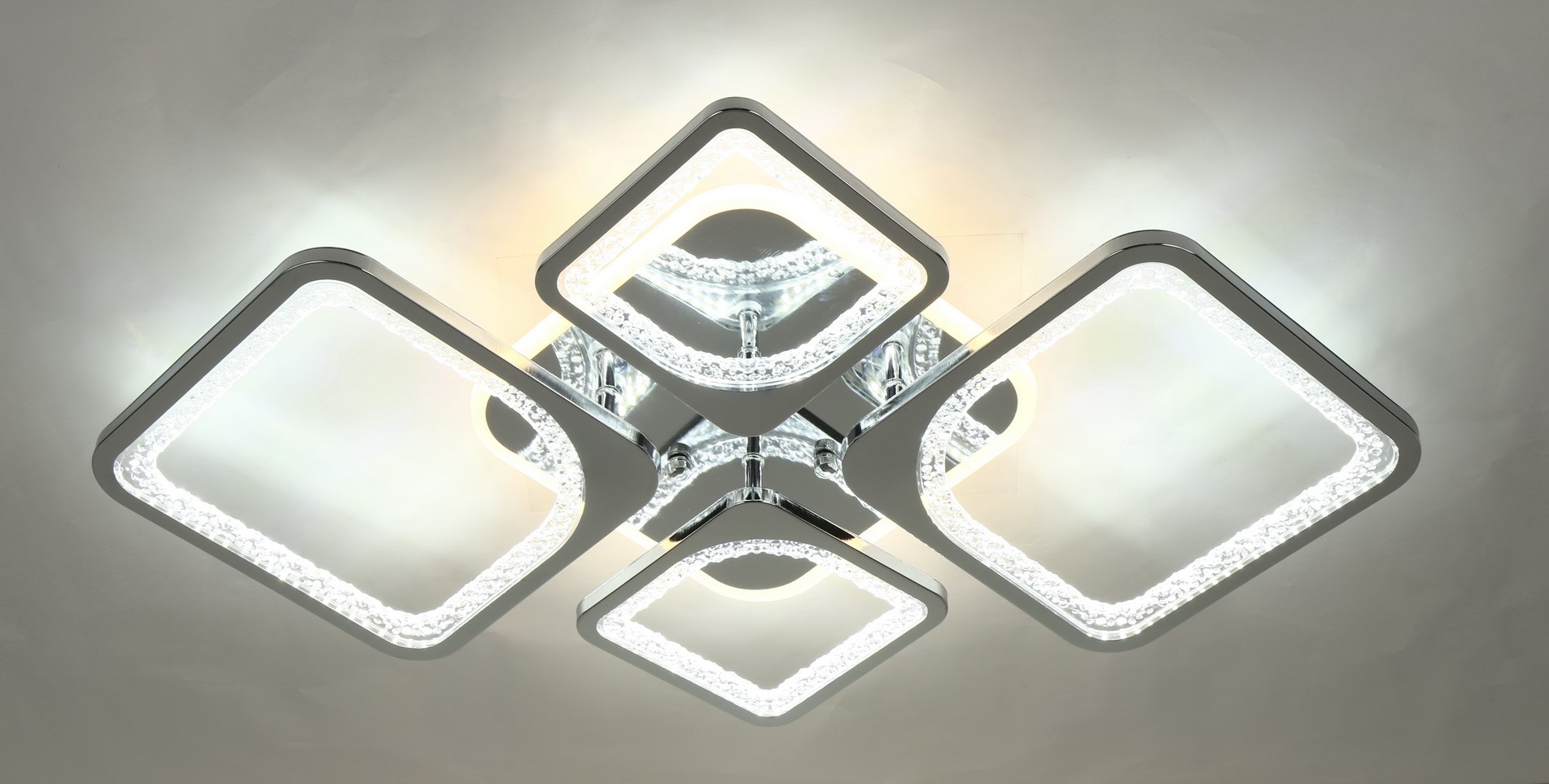 Люстра Schaffner Escudo Chrome 39047-2+2-DA+TL, LED 120W+30W, с пультом ...